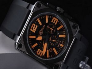 Replica Bell&Ross Watch 01-92 Automatic Movement PVD Case with Black Dial and Orange Marking-Rubber Replica Bell&Ross Watch 01-92 Automatic Movement PVD Case with Black Dial and Orange Marking-Rubber