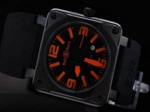 Replica Bell&Ross Watch 01-92 Automatic Movement PVD Bezel and Case with Black Dial and Orange Marki Replica Bell&Ross Watch 01-92 Automatic Movement PVD Bezel and Case with Black Dial and Orange Marki