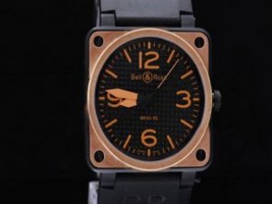 Replica Bell&Ross Watch 01-92 Automatic Movement Rose Gold Bezel and Orange Marking-Black Dial Replica Bell&Ross Watch 01-92 Automatic Movement Rose Gold Bezel and Orange Marking-Black Dial