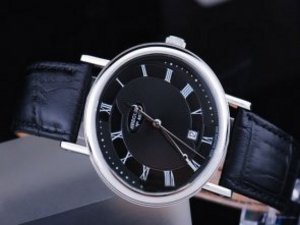 Replica Breguet Watch Automatic Black Leather Strap-Black Face Replica Breguet Watch Automatic Black Leather Strap-Black Face