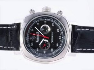 Replica Panerai Ferrari Watch Chronograph Automatic Black Dial and Strap Replica Panerai Ferrari Watch Chronograph Automatic Black Dial and Strap