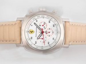 Replica Panerai Ferrari Watch Rattapante Chronograph Automatic White Dial Replica Panerai Ferrari Watch Rattapante Chronograph Automatic White Dial