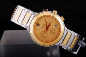 Replica Versace Watch Automatic Two Tone-18K Gold with Golden Dial Replica Versace Watch Automatic Two Tone-18K Gold with Golden Dial