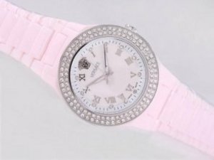 Replica Versace Watch Pink Authentic Ceramic Diamond Bezel Diamond Bezel with White Dial-Roman Marki Replica Versace Watch Pink Authentic Ceramic Diamond Bezel Diamond Bezel with White Dial-Roman Marki